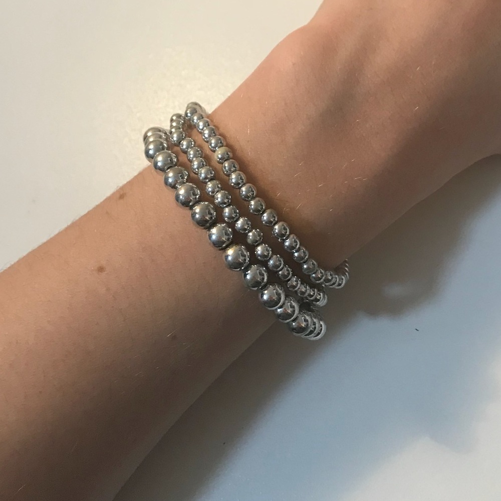 Stackable silver bracelet - Picture 3 of 4